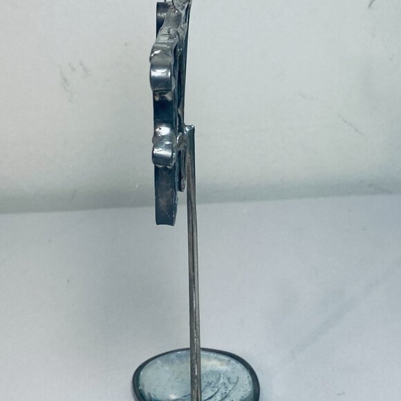 VNTG Stained Glass & Metal Angel Figurine 8.5” x 6” EUC - Picture 3 of 6